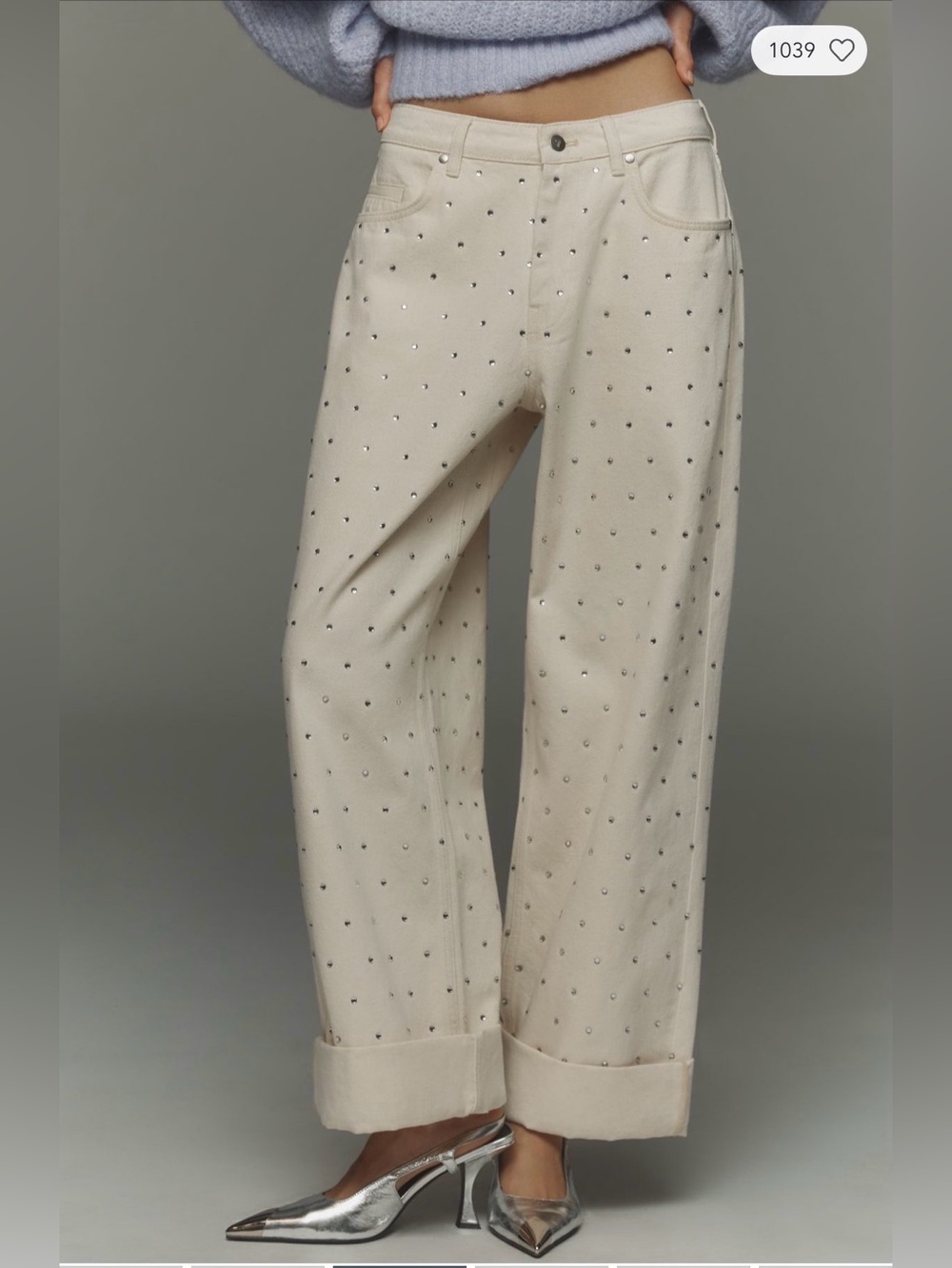 Pilcro Sparkle Relaxed Cuff Jeans